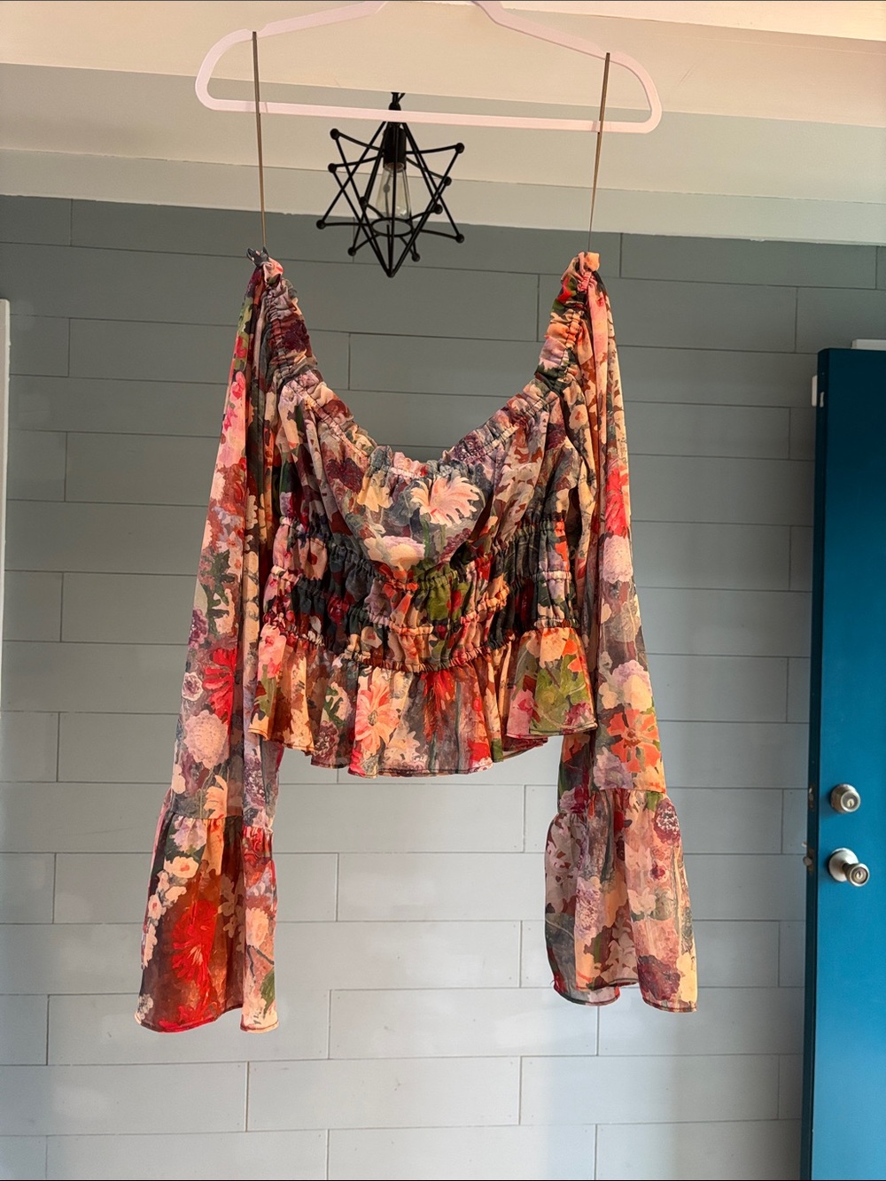Hutch‎ Anthropologie Smocked Puff Sleeve Blouse